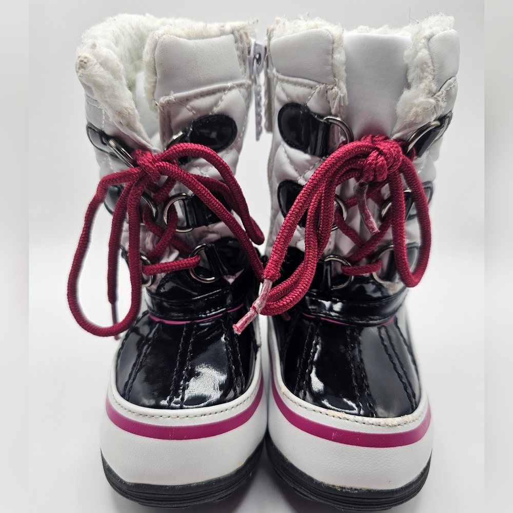 Totes Sophie White Lined Winter Boots Size 5 Toddler